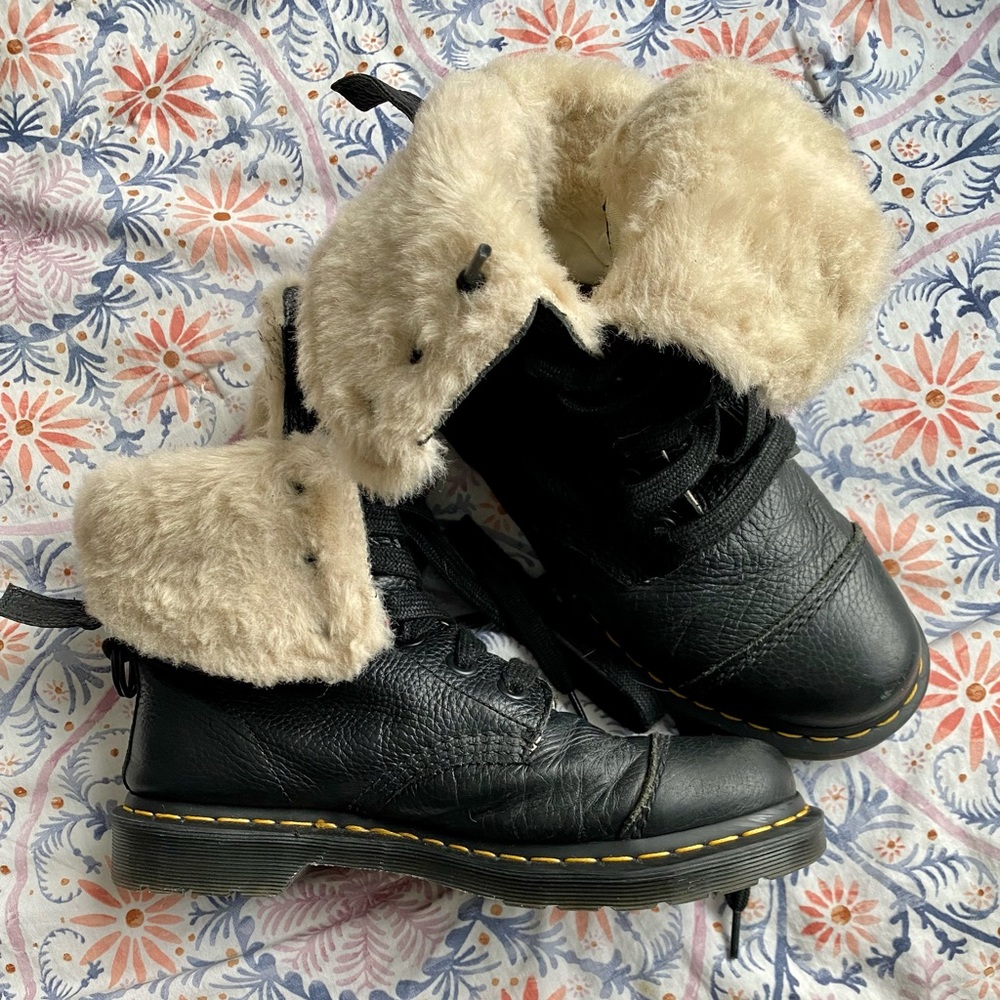 Dr. Martens 1460 Women’s Faux Fur Lined Lace Up Boots
